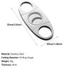 HASTHIP Stainless Steel Pocket Cigar Tool Cigar Cutter with Double Guillotine Cutter Blades Nipping Off The end of Cigar for Most Size of Cigars (Multicolour) view 4
