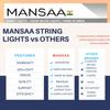 MANSAA Lights for Home Decoration | 18 Months Warranty | 3 Meter, 30 LEDs | Fairy Lights, Diwali Light, Led Lights, String Lights for Home Decoration, USB Operated - M51 (Yellow, Pack of 2) view 2
