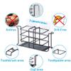 Zomoza Wall Mounted Stainless Steel Toothbrush Holder and Toothpaste Dispenser for Bathroom Storage Organizer Razor Holder Stand (Black) view 2