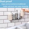 Zomoza Wall Mounted Stainless Steel Toothbrush Holder and Toothpaste Dispenser for Bathroom Storage Organizer Razor Holder Stand (Black) view 4