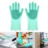 KLIP 2 DEAL Multipurpose Magic Dishwashing Gloves with Scrubber, Silicone Cleaning Reusable Scrub Gloves for Wash Dish,Kitchen, Bathroom(1 Pair, Random Color) view 1