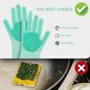 KLIP 2 DEAL Multipurpose Magic Dishwashing Gloves with Scrubber, Silicone Cleaning Reusable Scrub Gloves for Wash Dish,Kitchen, Bathroom(1 Pair, Random Color) view 2