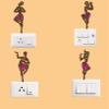 Sticker Hub Traditional Lady Switch Board Sticker Size-15cm x 7cm Set of -4 SW228 view 2