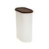 Mahaware Modular Oval Plastic Kitchen Container Set,2400 ml, Set of 3, Brown view 2