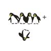 Nema Funny Penguin Fridge Sticker view 2