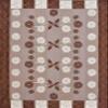 FAIRY HOME Net Coffee Stripe 6 Seater Rectangular Table Cover (Brown,Cotton, Pack of 1) view 3