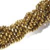 The Design Cart 6 MM Golden Metallic Rondelle Faceted Crystal Beads for Jewellery Making, Beading, Art and Craft Supplies (1 String) view 1