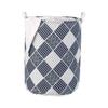 HOKIPO Folding Laundry Basket For Clothes Large 43 Ltr (Ar2542)(Cotton, Dark Blue), 13.78 Inch, 35 cm, 45 cm view 4