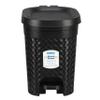 KOLORR Stitch 7 Liters Plastic Pedal Dustbin/Trash Can/Garbage Waste Bin with Lid for Home/Kitchen/Office/Bathroom & Washroom  Black view 1