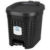 KOLORR Stitch 7 Liters Plastic Pedal Dustbin/Trash Can/Garbage Waste Bin with Lid for Home/Kitchen/Office/Bathroom & Washroom  Black view 4