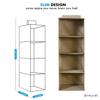 PrettyKrafts Hanging 4 Shelves Wardrobe Organiser - Beige, Fabric view 3