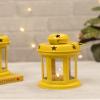 Homesake Star Light Decorative Metal Lantern Indoor/Outdoor Hanging Lantern | Set of 2 Designer Candle Tealight Holder | Festive Decor | Diwali Decoration for Home, Yellow view 1