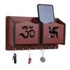 Sehaz Artworks Key Hangers for Wall | Key Holder for Home Decor Stylish | Key Stand | Mobile Holder for Wall | Key Chain Holders (7 Hooks, MDF Brown) view 2