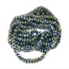 The Design Cart 8 MM Green Metallic Rondelle Faceted Crystal Beads for Jewellery Making, Beading, Art and Craft Supplies (1 String) view 2