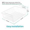 FWQPRA Stainless Steel 1Pcs Under Shelf Basket White Wire Rack, Slides Under Shelves For Storage/White Wire Under Shelf Storage Basket Color White(16 Inch) view 2
