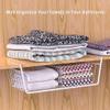 FWQPRA Stainless Steel 1Pcs Under Shelf Basket White Wire Rack, Slides Under Shelves For Storage/White Wire Under Shelf Storage Basket Color White(16 Inch) view 4