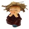 Decoration Homey Hat Monks Buddha Figurines Showpiece Set Of 4 For Car Dashboard home Decoration Miniature Garden Living Room Decorative Item (Design 3 with hat) view 3