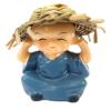 Decoration Homey Hat Monks Buddha Figurines Showpiece Set Of 4 For Car Dashboard home Decoration Miniature Garden Living Room Decorative Item (Design 3 with hat) view 4