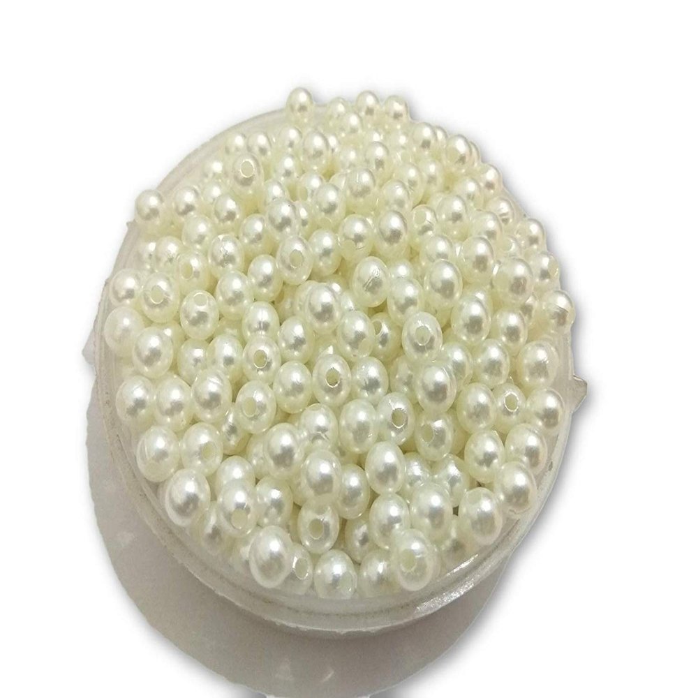 APSAMBR-Pearls Beads for Craft Jewellery Embroidery Making Purpose Round Shape (200 Pieces, MM)
