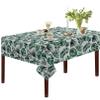 Oasis Home Collection Cotton Big Leaf Printed 6 Seater Table Cloth (60 X 70 In, Green) view 1
