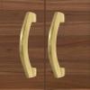 FAST CP30 S- PVD Gold C Curved Furniture Cabinet Handles for Pull Wardrobe Door, Kitchen Drawers, Dresser Drawer 2pcs (96mm, 4 Inch) view 3