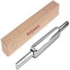 Rollyware Premium 100% Stainless Steel Smooth Rolling Pin/Belan for Baking, Doughs, Breads, Chapati -Slim, Non Stick, Lightweight with Better Grip & Easy to Wash view 1
