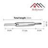 Rollyware Premium 100% Stainless Steel Smooth Rolling Pin/Belan for Baking, Doughs, Breads, Chapati -Slim, Non Stick, Lightweight with Better Grip & Easy to Wash view 3