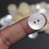 Embroiderymaterial Two Hole Round Mother of Pearl Buttons for Embelishment, Sewing and Crafting (72 Pieces, Cream) (15MM) view 2
