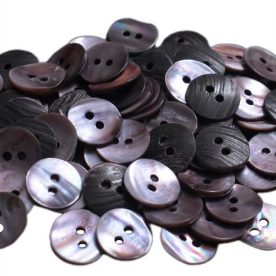 Embroiderymaterial Four Hole Round Mother of Pearl Buttons for Embelishment, Sewing and Crafting (72 Pieces, Greyish Purple) (15 MM)