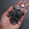 Embroiderymaterial Four Hole Round Mother of Pearl Buttons for Embelishment, Sewing and Crafting (72 Pieces, Greyish Purple) (15 MM) view 3
