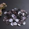 Embroiderymaterial Four Hole Round Mother of Pearl Buttons for Embelishment, Sewing and Crafting (72 Pieces, Greyish Purple) (15 MM) view 4