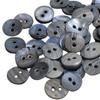 Embroiderymaterial Double Hole Round Mother of Pearl Buttons for Embelishment, Sewing and Crafting (72 Pieces, Grey) (11MM) view 1