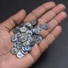 Embroiderymaterial Double Hole Round Mother of Pearl Buttons for Embelishment, Sewing and Crafting (72 Pieces, Grey) (11MM) view 3