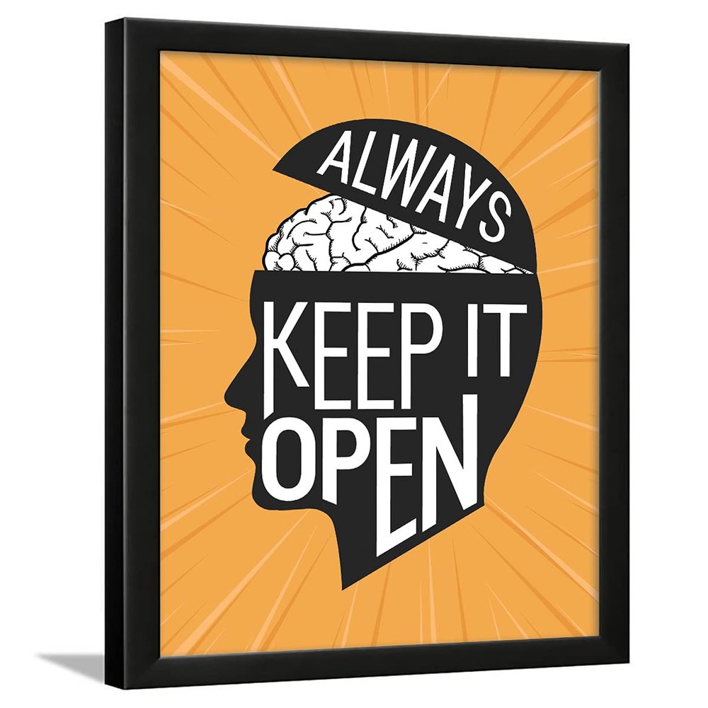 Chaka Chaundh - Motivational Quotes frames - Framed posters - Quotes frames for OFFICE, STUDENT, ENTREPRENEUR - Quotes wall frames - Posters with frame (Mind - Yellow)