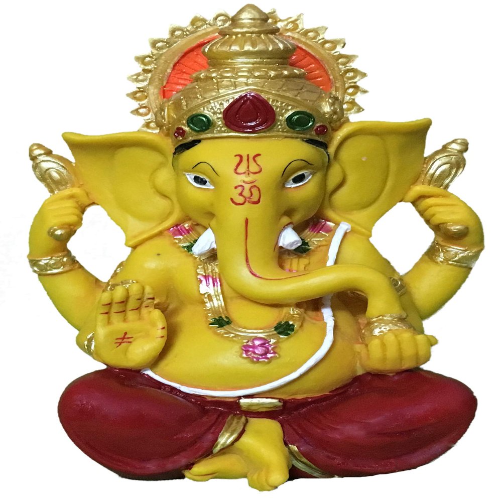 Grand Jhaiji Stone Beautiful Ganesha Statue/Ganpati Murti/Showpiece for Home Decor (Multicolour, Medium)
