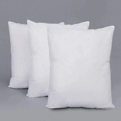 HOMECRUST Microfiber Cushion Fillers Pillow (White, 12 x 12 inch/30 x 30 cm) - Pack of 3