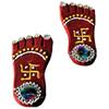BlossomsStore | Hindu Goddess Sri Laxmi Charan Paduka | Feet Metallic Showpiece | Puja Room | Meditation | Prayer | Office | Business | | Good Luck | (Clay : 3 x 2 Inches) view 1