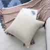 Khooti Jute Cushion Cover | 26x26 Inch, Light Linen | Throw Pillow Cover for Couches, Chairs, Sofas, Beds, Coffee Tables, Living Rooms, Bedrooms, Modern Boho Design view 3