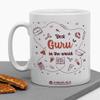 Jhingalala Best Guru in The World Printed Ceramic Coffee Mug White - 11 Oz Mug Gift for Teacher (JC105437) view 3