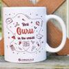 Jhingalala Best Guru in The World Printed Ceramic Coffee Mug White - 11 Oz Mug Gift for Teacher (JC105437) view 4
