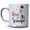 Jhingalala Love You Grandpa Printed Ceramic Coffee Mug White - 11 Oz Mug Gift for Grandfather (JC10023) view 1