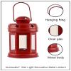 Homesake Star Light Decorative Metal Lantern Indoor/Outdoor Hanging Lantern | Set of 2 Designer Candle Tealight Holder | Festive Decor | Diwali Decoration for Home- Red Blue view 4