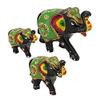 DreamKraft Paper Mache Handmade Elephant Showpiece Figurine Large(10x7.6) Medium(8.5x6.1) Small(7.3x5) CM (3 Piece, Black) view 2