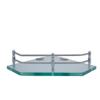 Klaxon Premium Diamond Glass Shelf for Bathroom/Kitchen Shelf/Bathroom Accessories (9 * 9 Inches, Transparent - Pack of 2 view 3
