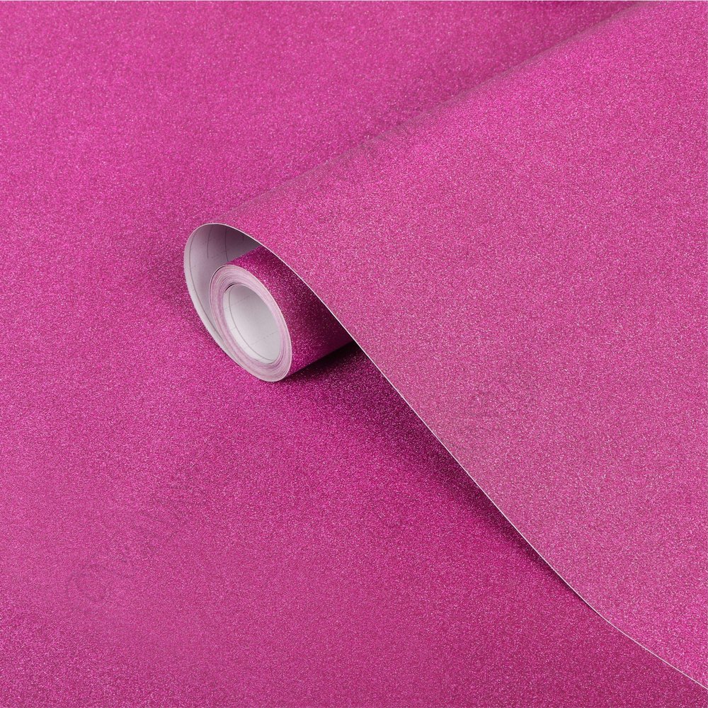 CVANU 12X84 inch Glitter Pink Self Adhesive Shelf Liner Film Vinyl Peel-Stick Multipurpose Roll