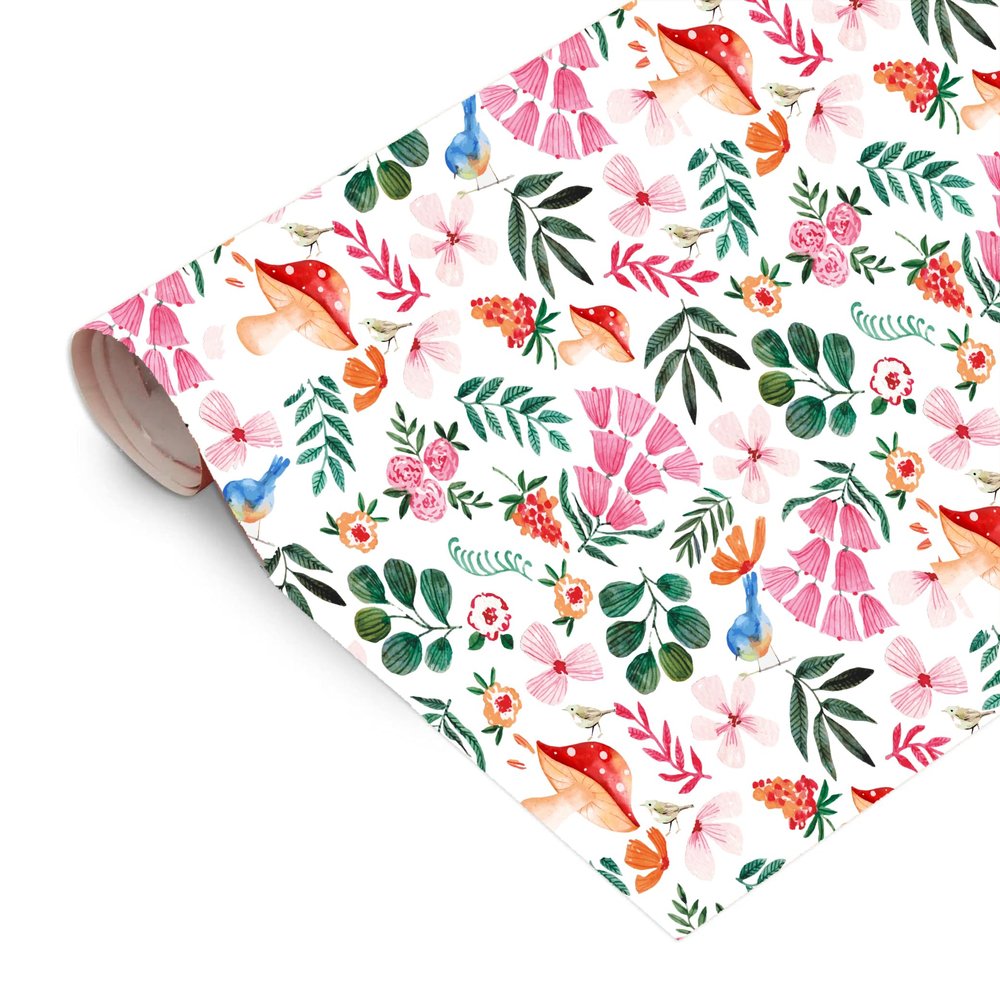 Accuprints Gift Wrapping Paper Pack Of 25|Design Flower Print |Size 20 x 30 inch