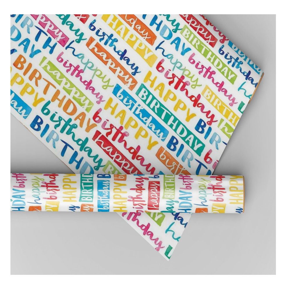 Accuprints Gift Wrapping Paper Pack Of 25|Design Birthday Print |Size 20 x 30 inch
