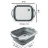 VDHJA Multi Eco-Friendly Anti Slip Plastic Flexible Kitchen PP Foldable Cutting Board with Collapsible Colander view 3