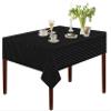 Oasis Home Collection Cotton YD Table Cloth - Z Black Stripe - 8 Seater view 1