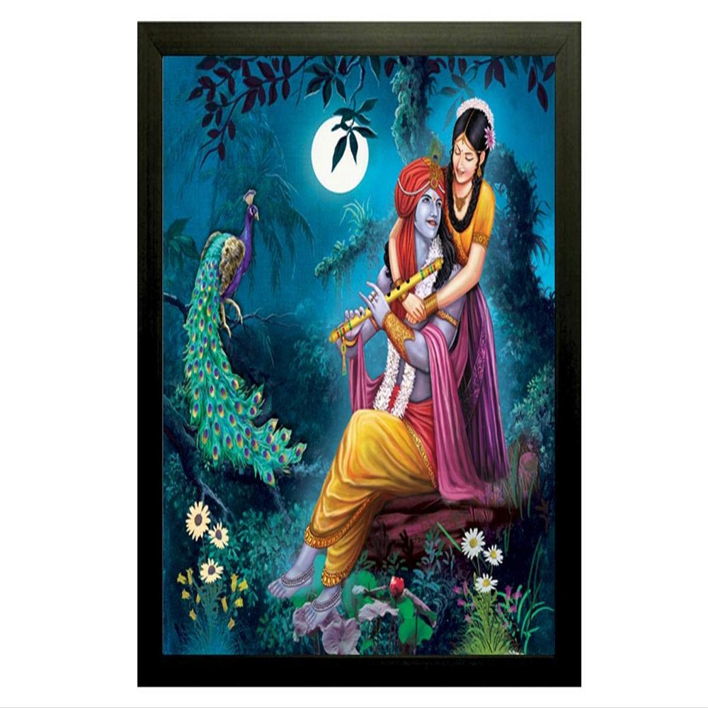 SAF Radha Krishna Digital Reprint 12 inch x 12 inch Painting ()
